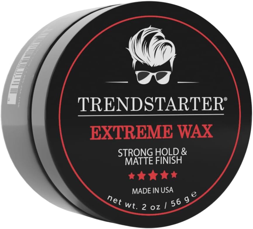 TRENDSTARTER - EXTREME Premium Water Based Pomade - Travel Size - Strong Hold - Matte Finish - Flake-Free Styling for All Hair Types