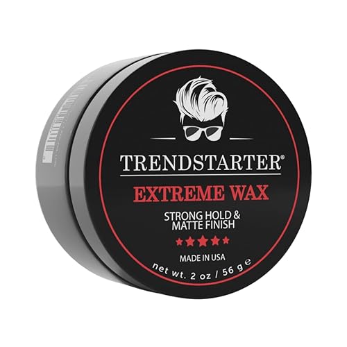 TRENDSTARTER - Pomada a base de agua EXTREME Premium - Tamaño de viaje - Fuerte fijación - Acabado mate - Estilo sin escamas para todo tipo de