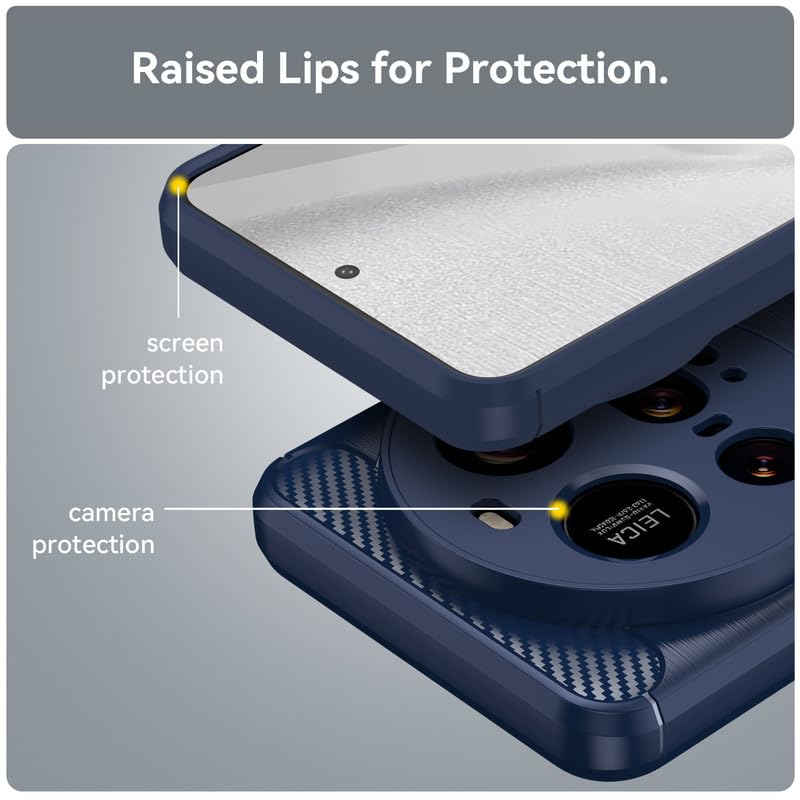 Image of Hybrid Carbon Fiber Back Case for Redmi 15 Ultra (Blue)