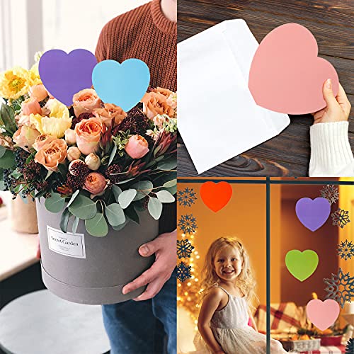 240 Pieces Heart Cutouts Paper Hearts 6 Inches Heart Shaped Cards Large Heart Shapes Paper Heart Shape Die Cuts Out For Valentine’s Day Craft, Kid's Love And Peace School Craft Projects #TOP6
