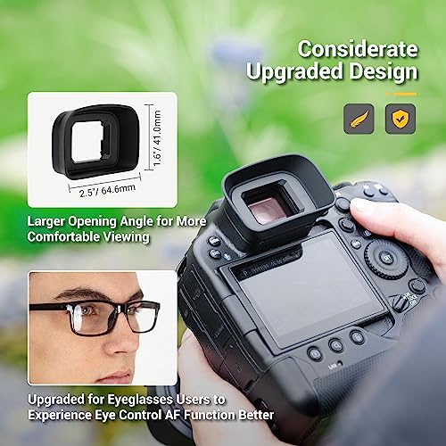 KIWIFOTOS ER-h - Ocular de visor suave para cámara Canon EOS R3, sustituye a las gafas Canon ER-h ER-hE Eye Cup, accesorio protector de visor R3 - imagen 6