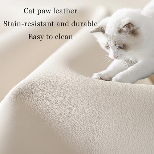 MPLFHSYOS Sofa Aus Leder Mit Retro-Katzenpfotenmuster, Bogenförmiger, Unregelmäßiger Ruhebereich, Empfangsbereich, Gehobenes Büro, Empfangs- Und Verhandlungsbereich, Gästehaus-Hotel(B,180x70x70cm) – Bild 7