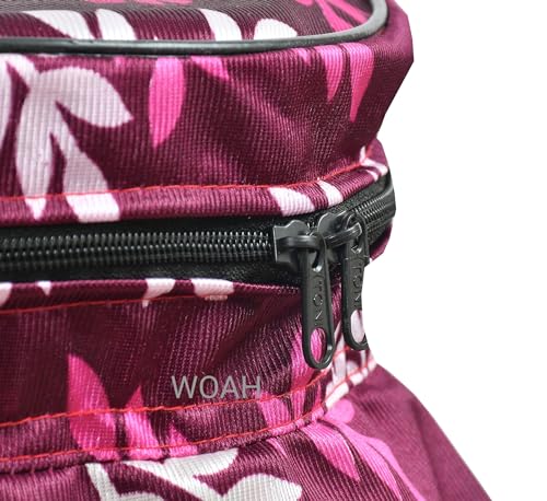 Image of Woah Cotton DustProof and Dustproof LPG Gas Cylinder Cover| Top Design Stain| Dust| DustProof PVC LPG Gas Cylinder Cover, Polyester Gas Tank Cover Fits StandardG (Pack of 2, Purple Leaf)