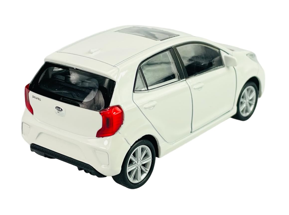 Welly K*I*A Picanto JA 5 Porte Bianco Dal 2017 1/34-1/39 Metal Model Auto Die Cast Nuovo in scatola