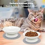 Katzennapf,2 Stück Futternapf Katze Aus Keramik Erhöhter Zervixschutz-Katzennapf Futternapf Katze Erhöht Fressnäpfe Katzen Für Katzen Mit Wasser, Trockenfutter, Nassfutter