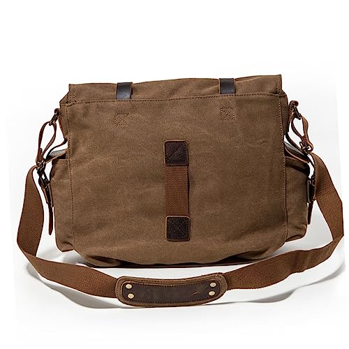 TENDYCOCO Bolsa Tiracolo Masculina De Lona Sobre O Ombro Bolsa Carteiro Masculina Bolsa Amarela Terr