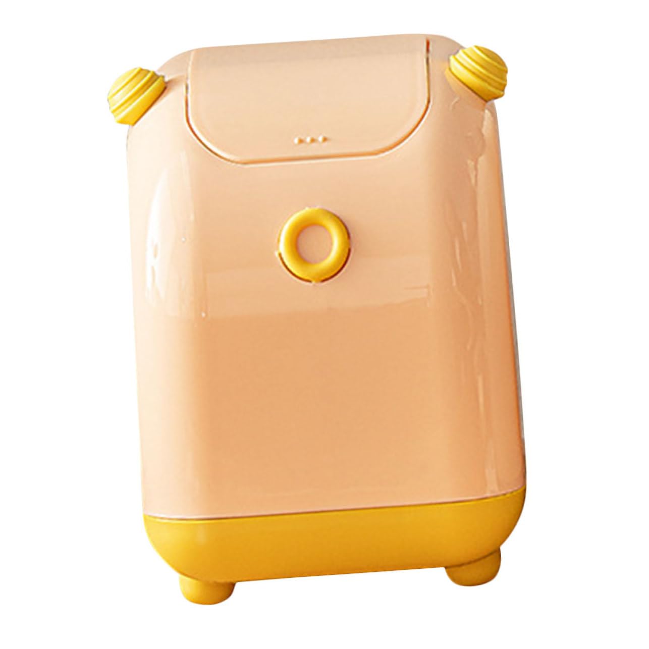 KOMBIUDA Cute Cartoon Desktop Trash Can Lid Garbage Storage Bin for Home Office Bedroom Living Room Stylish Wastebasket for Spaces