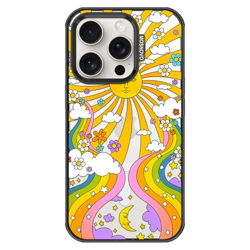 MOSNOVO for iPhone 15 Pro Case for MagSafe, 70's Psychedelic Groovy Art