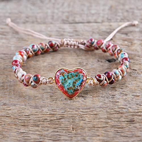 YGLINE Bohemian Natural Stone Jewelry Bohemian Style Jasper Bracelet Gemstone Beads Bracelet Jewelry2