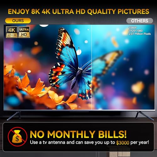 Image of 3000+ Miles Range TV Antenna, Strongest Digital TV Antenna Indoor Outdoor with Amplifier Signal Booster, HD Antenna for Local Channels for Smart TV and Old TVs-38ft Long Coax Cable