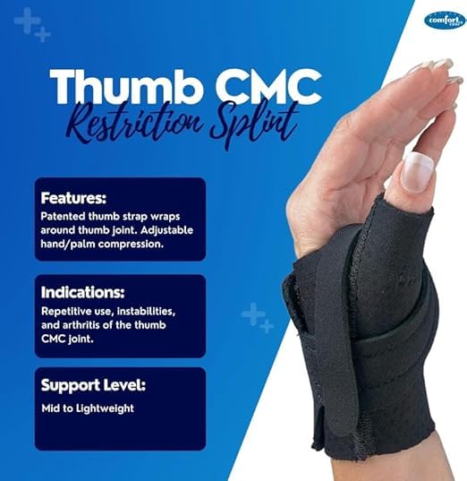 North Coast Medical Comfort Cool Thumb CMc Restrition Splint - Left, Large Plus - Model NC79560