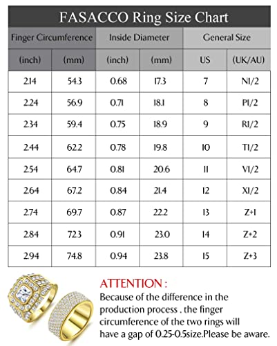 Fasacco 5Pcs 18K Gold Plated Bling Pinky Ring Simulated Diamond Iced Out Ring Cz Punky Rappers Ring Star Dollar Sign Hip Hop Ring For Men Size 8 #TOP4