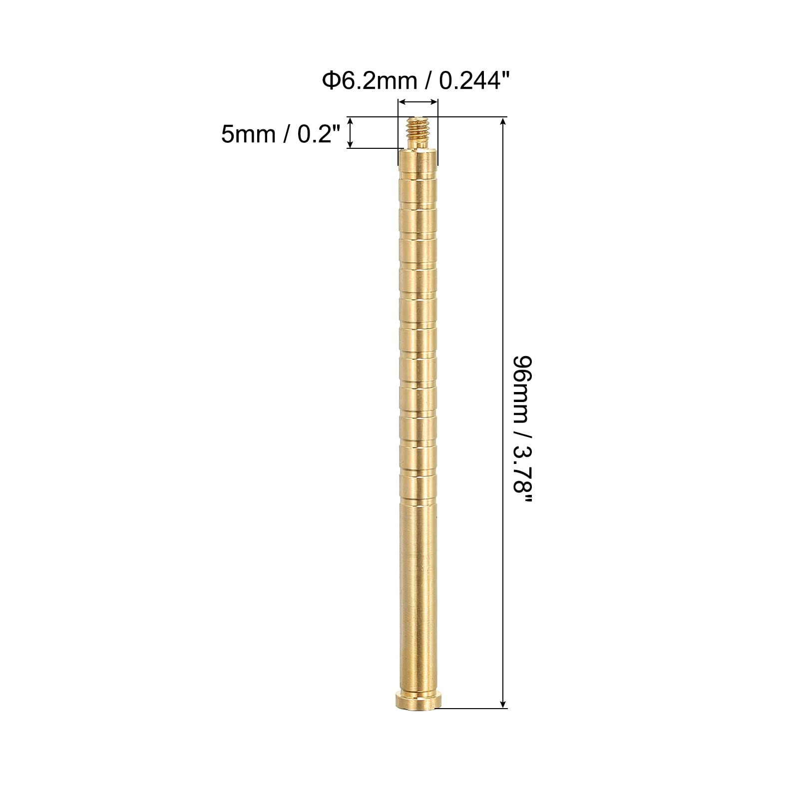 PATIKIL 300 Grain Archery Arrow Brass Insert, 8 Packs Insert Screw Copper Brass Arrow for .244/6.2mm Carbon Arrows - Image 2
