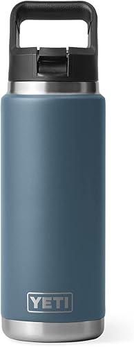 Miniatura 3 de YETI Rambler - Botella de acero inoxidable aislada al vacío con tapa y popote, 26 onzas, color negro