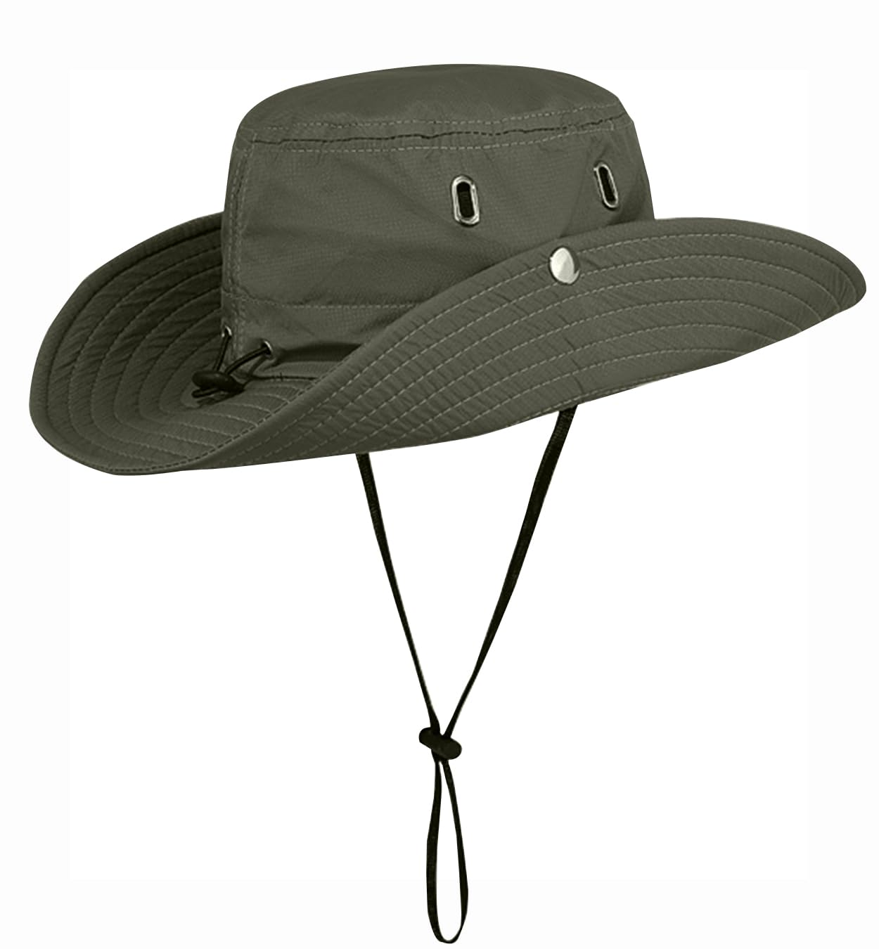Rayson Sombrero de Pesca Hombre Mujer Gorra de Pescador Transpirable Sombrero de El Sol con Correa de Barbilla Protección UV Verano Boonie Gorra de ala Ancha para Aire Libre
