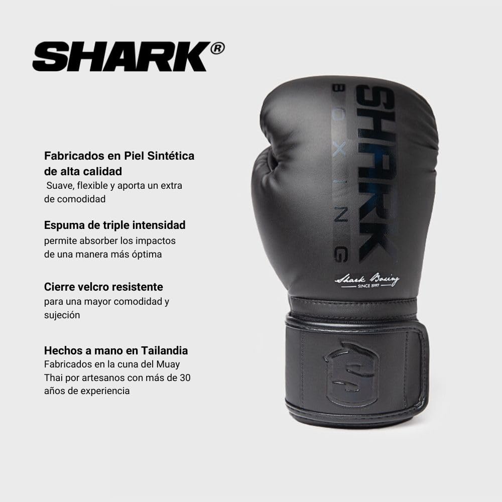 SHARK BOXING Guantes Boxeo Hombre, Mujer, Unisex Victory | Guantes Boxeo 14oz, 12oz, 10oz, 16oz | Guantes Muay Thai, Kick Boxing