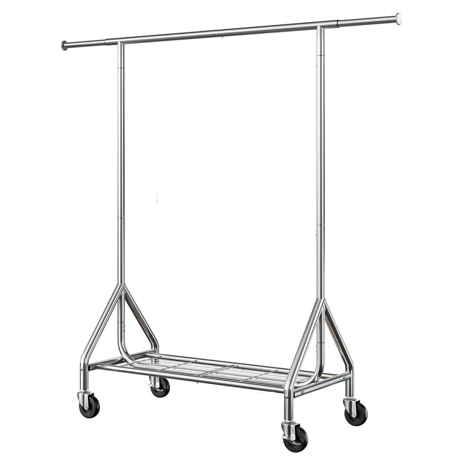 GHSIRUEU Heavy Duty Clothes Rack Load 485 LBS Standing Rolling Clothing Rack