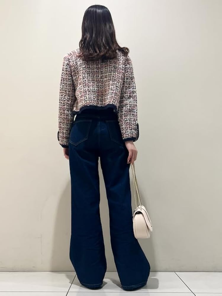 Amazon | ラメツイードニットカーデ SWNT244187PNKF | カーディガン