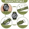 Military Analogue Quartz Watch, 34mm Field Wristwatches with Nylon Strap Christmas for Men Women Japanese Movement Tactical Sports Wrist Watch Glow in the Dark for Outdoor Activities, Not Waterproof #2