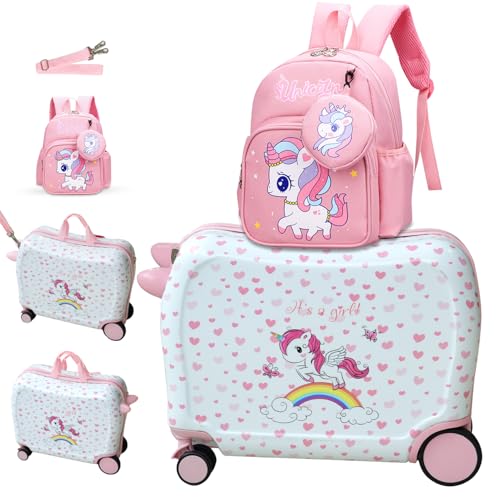 R.Leone Valigia Cavalcabile per Bambina EasyJet 45x36x20 cm + 30x23x14