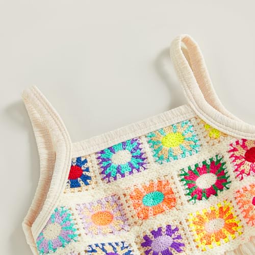 Emmababy Toddler Baby Girl Smocked Jumpsuit Wide Leg Romper Floral Flare Pants Sleeveless Strap Overalls Summer Playsuit4