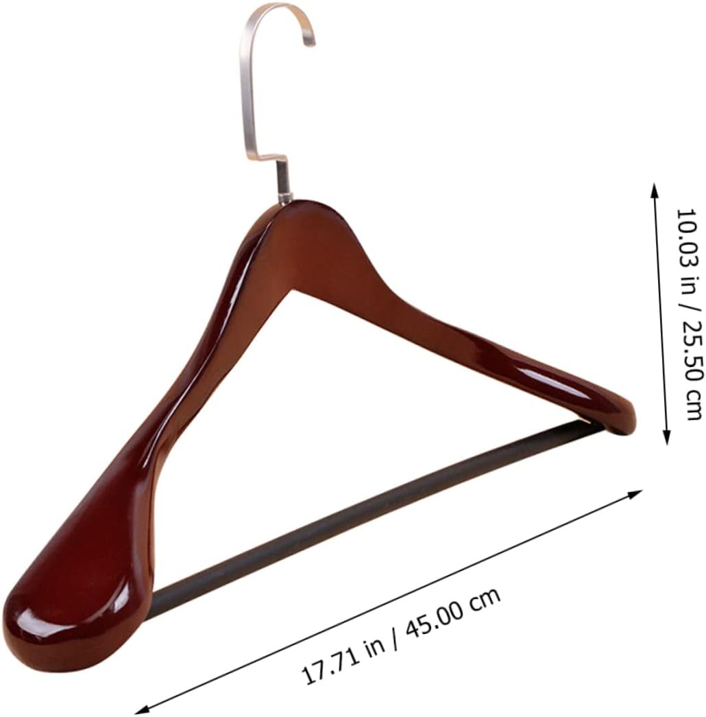 KOMBIUDA 1Pc Thicken Wide Traceless Coat Hanger Solid Drying Rack for Home Use Heavy Duty Foldable Clothes Drying Rack for Coats Jackets and Suits