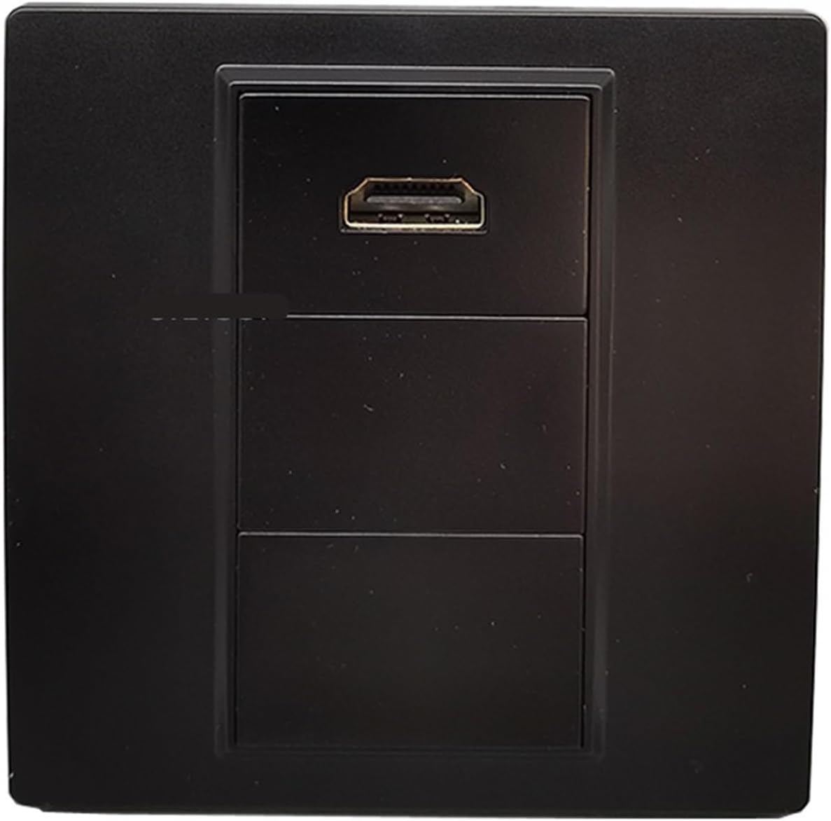 L-Shaped 90 Degree HDMI Panel Bend HDMI Compatible Elbow HDMI 2.0 Socket Wall Plate 86x86mm Black