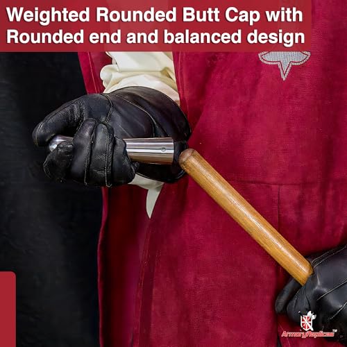 Armory Replicas™ Choice Finisher High Carbon Steel Staff Spear Scepter Costume Weapon Accessory Rounded Butt Cap - Thumbnail 5