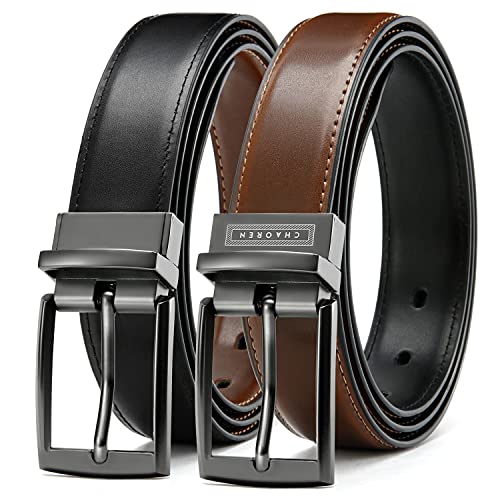 CHAOREN Boys Belt, Most Size Kids 1 1/4" Dress Reversible Belt for Youth - One Leather Belt Two Style by CHAOREN - Used condition - US$13.86