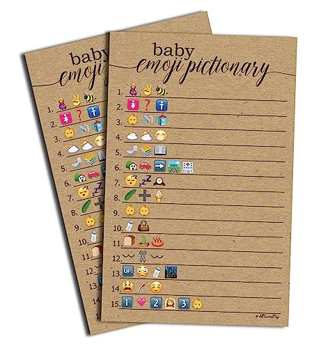 All Ewired Up 50 Emoji Pictionary Baby Shower Game cover