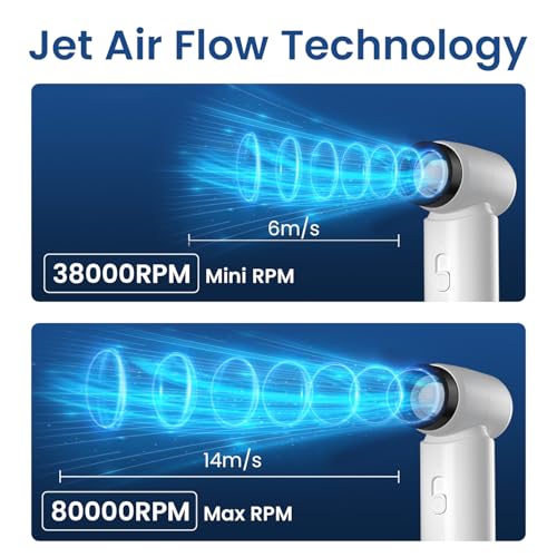 Image of Portronics Tez, Mini Handheld High Speed Air Blower, Stepless Regulation, Rechargeable Type-C, for Cleaning Computers, Cars, Backyard and Home Appliances, Cordless & Compact, Up to 80000 RPM