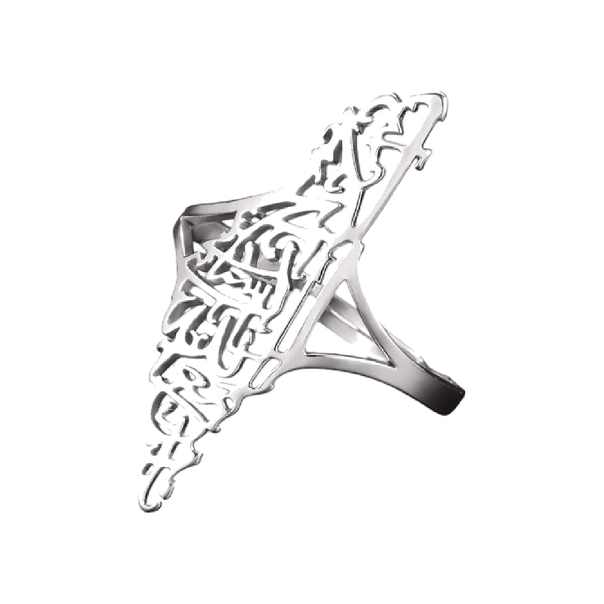 New 2026 1Pc Hollow Palestine Map Rings For Women Men Stainless Steel Gold Color Islamic Arabic Adjustable Finger Ring Gift Jewelry Fashion Luxury Accessories Creative