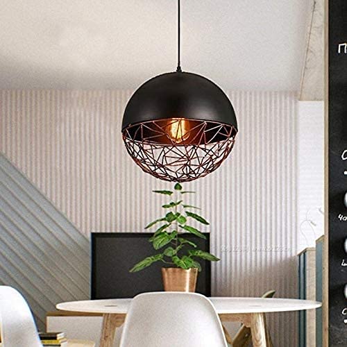 Plafonnier industriel E27 cage en métal rétro intérieur - 6
