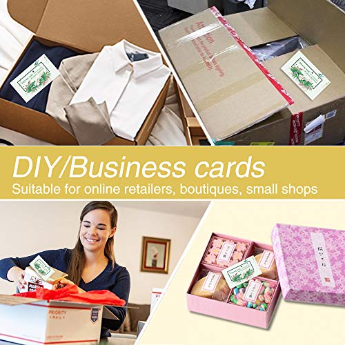 100 Pieces Thank You for Supporting My Business Cards Colorful Flower Customer Thank You Appreciation Cards Apply to Online,Retail Stores,Customer Package Inserts, Handmade Goods(2 X 3.5 Inch) - Thumbnail 3