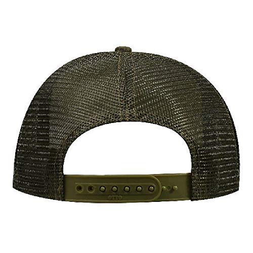 Otto Polyester Foam Front 5 Panel High Crown Mesh Back Trucker Hat - Ol. Green #TOP3