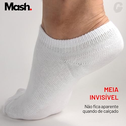 12 Pares Meias Mash Meia Invisível Meia Esportiva Meia Cano Curto Meia Sapatilha Meia Algodão, 12 Br