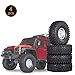 Goolsky Pneumatici in Gomma da 4 Pollici 1,9 Pollici con cerchione in Metallo per 1/10 RC Rock Crawler Traxxas TRX-4 TRX-6 Axial Scx10 90046 RC4WD RC Ricambi Auto