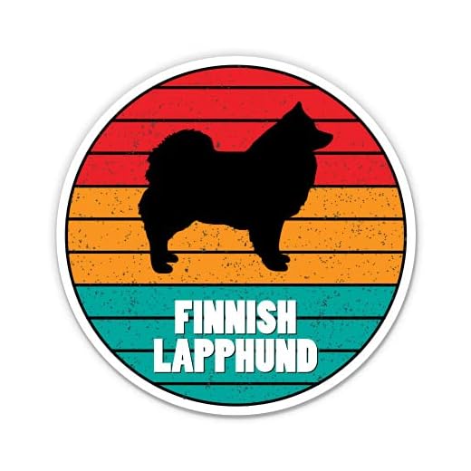Squiddy Finnish Lapphund Dog - Vinyl Sticker Decal for Phone, Laptop, Water Bottle (3" Wide)