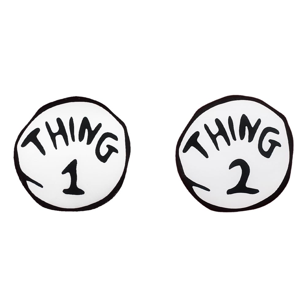 Thing 1 2 Small 2 Piece Iron On Patch Set Halloween Costume Accessories Standard