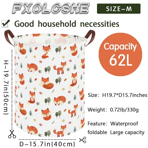 Image of Fox hamper,Waterproof foldable kids laundry basket,Toy basket,Clothes Organizer Baskets,baby Laundry Hamper,Room Decor(Fox)