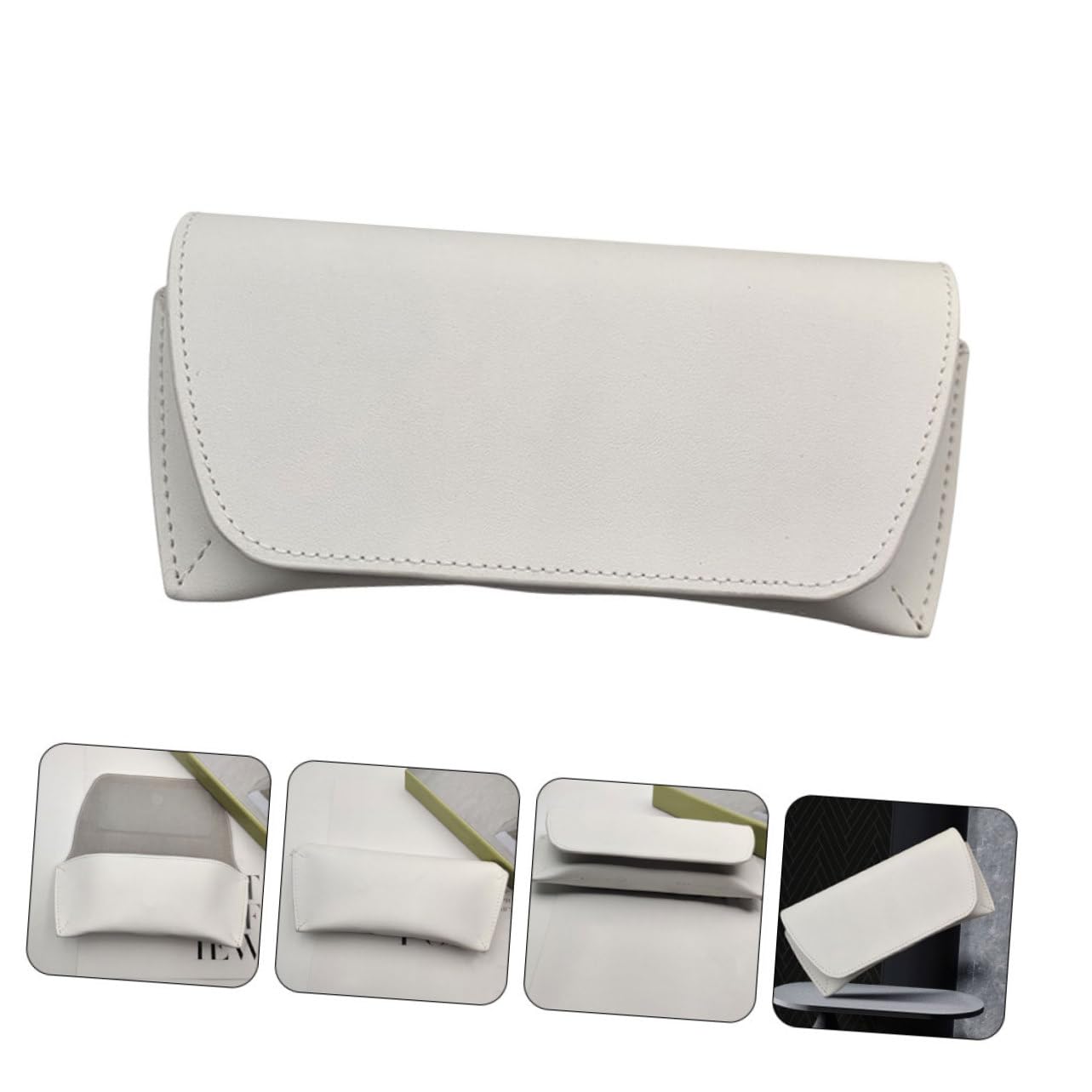 FOMIYES Brillenschutzhülle Tragbare Tasche Damen Sonnenbrillentasche Schmal Für Sonnenbrillen Brillen Lesebrillen Tasche Niedlich Pvc Weiß