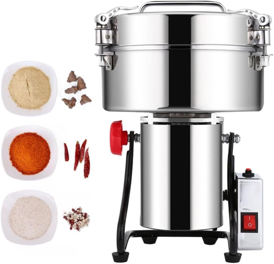 Large Capacity 4500G Electric Pulverizer,Heavy-Duty Commercial Spice Grinder 270 ° Swing Design for Corn, Wheat, Spices Grinding