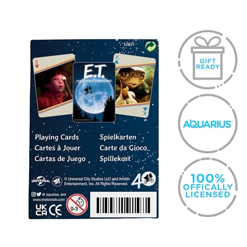 AQUARIUS E.T. naipes de póker tamaño estándar 54 cartas miniatura 7