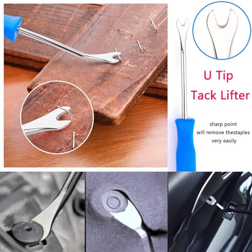 Tayfeim 3PCS Heavy Duty Staple Remover Kit with Nail Puller, Tack Lifter Multi Tool for Upholstery, Flooring, Wooden Crates, Carpets, Walls, Construction Projects (Ergonomic Grip and Durable Steel) - Image 4