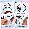 kivrimlarv Garbage Can Stickers,4-Piece Adhesive Cartoon Expressions Decals | Funny Trash Garbage Can Stickers | for Wall Bathroom Indoor Outdoor Bucket Yard Kitchen Home Office #4