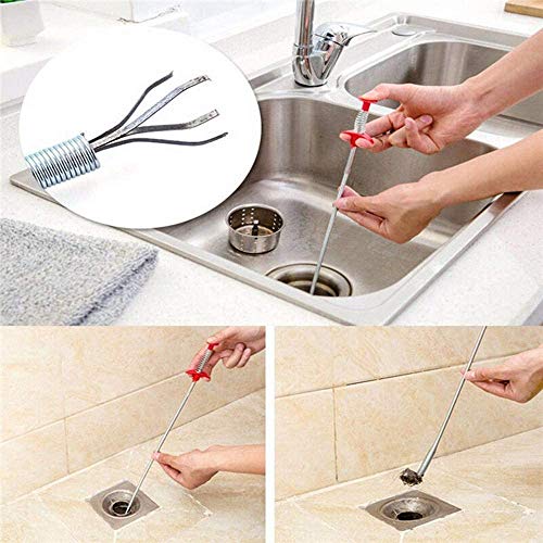 Flexible Grabber Claw Pick Up Reacher Tool With 4 Claws Bendable Hose Pickup Reaching Assist Tool for Litter Pick, Home Sink, Drains, Toilet (35.4inch) - Thumbnail 7