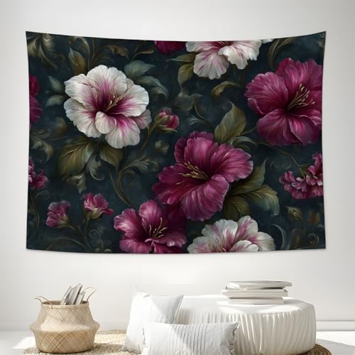 Tapisserie fleurs roses pour illuminer le décor de la chambre parentale