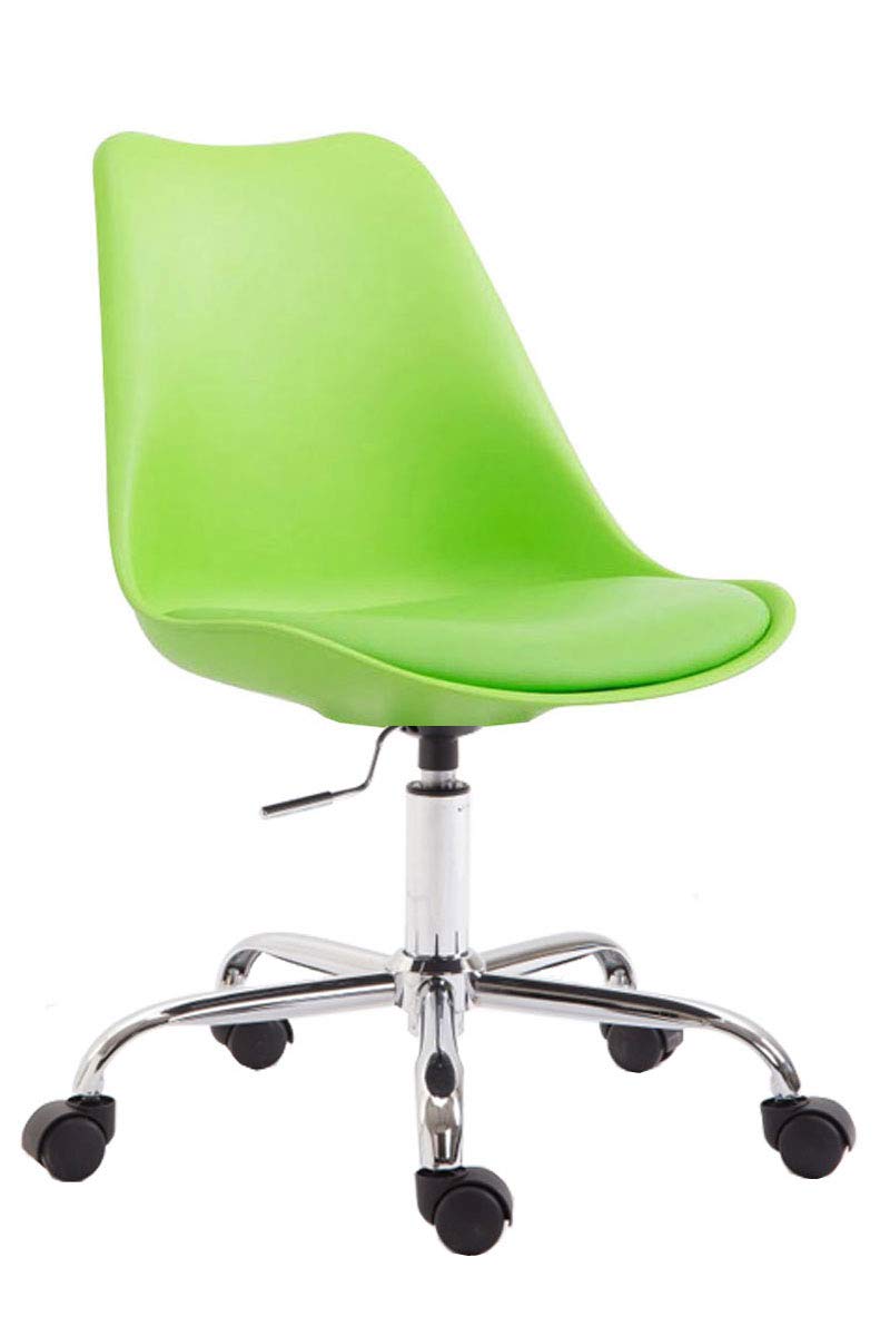 Tabouret De Travail CLP Reno | Pivotant Et Réglable | Similicuir Noir | Pour Salon, Bureau, Esthétique