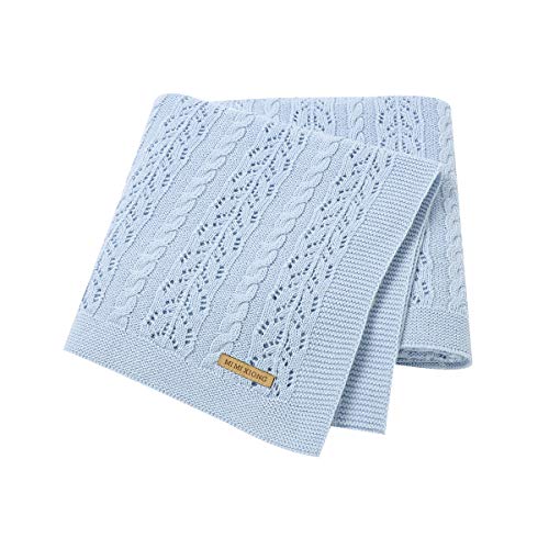 LAWKUL Mantas de bebé neutrales de algodón bebé niña recibiendo mantas bebé bebé manta bebé recién nacido género neutral decoración tamaño 40x76 pulgadas Cover