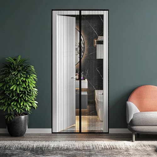 Tela Mosquiteira Magnética Porta 90x215cm Preto FortMesh